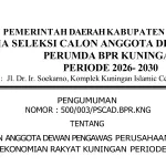 Pengumuman Lowongan Dewasa Perumda Bpr Kuningan