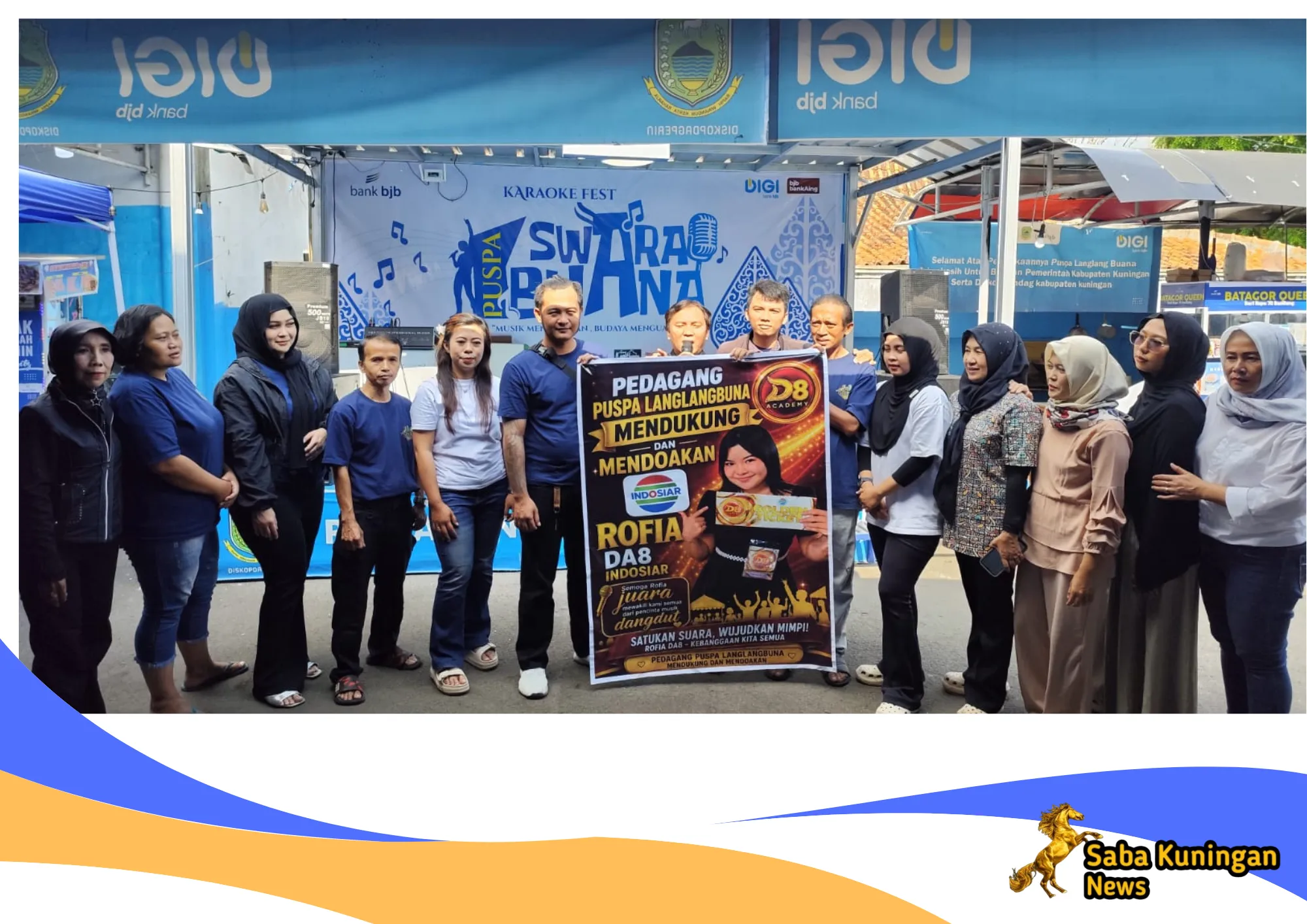 Paguyuban Pedagang Puspa Langlang Buana Kuningan Beri Dukungan Penuh untuk Rofia, Peraih Golden Ticket D’Academy 8 Indosiar