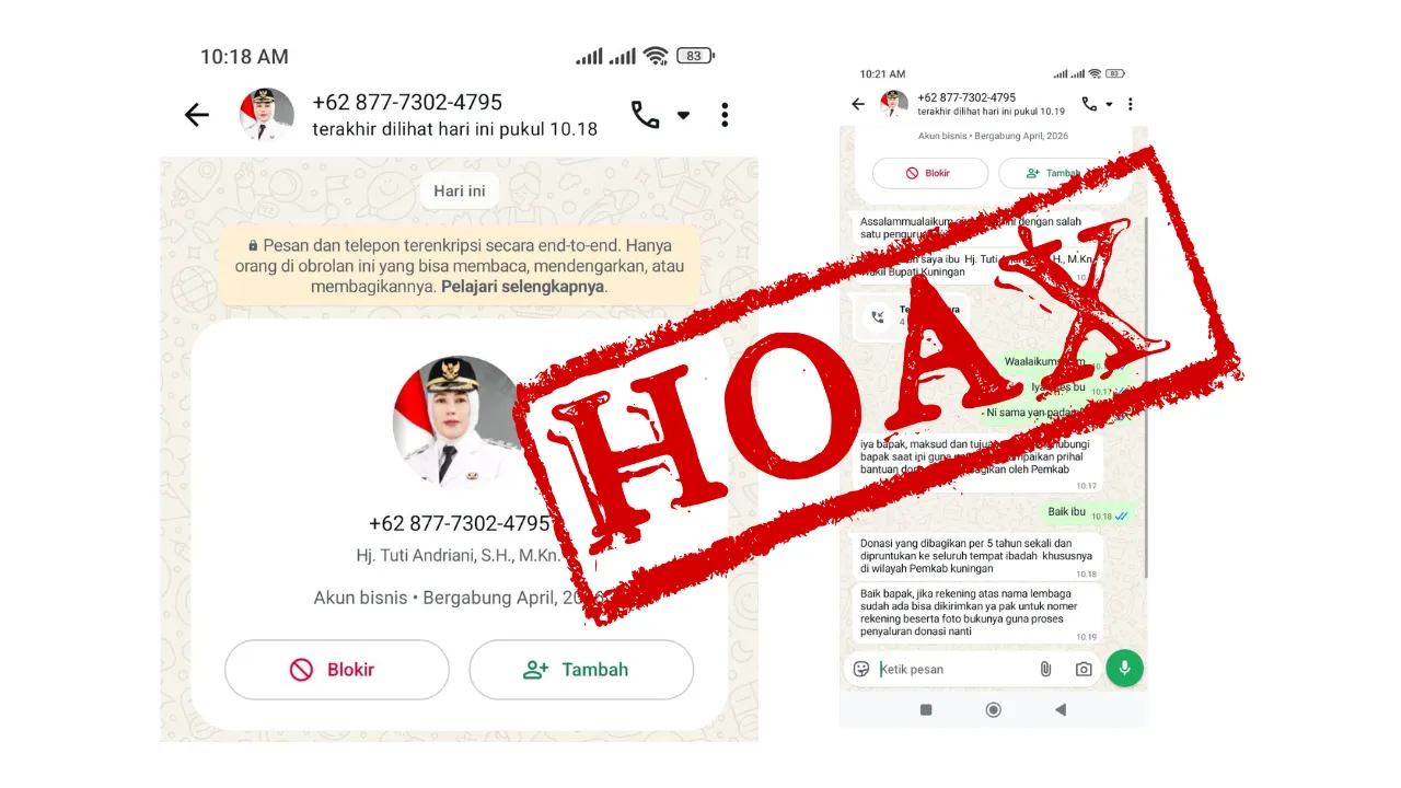 Waspada Penipuan, Oknum Catut Nama Wakil Bupati Kuningan untuk Modus Permintaan Data Rekening