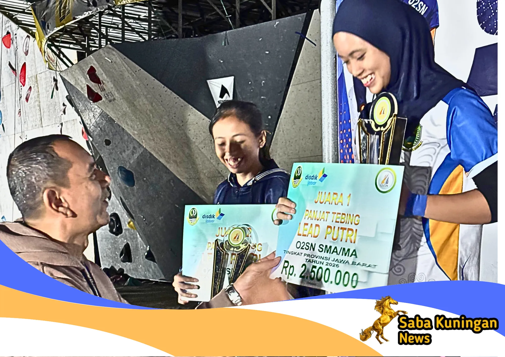 MAYSABITA ZAINAZIHA R. Raih Medali Emas Panjat Tebing Putri O2SN Tingkat Provinsi Jawa Barat 2026