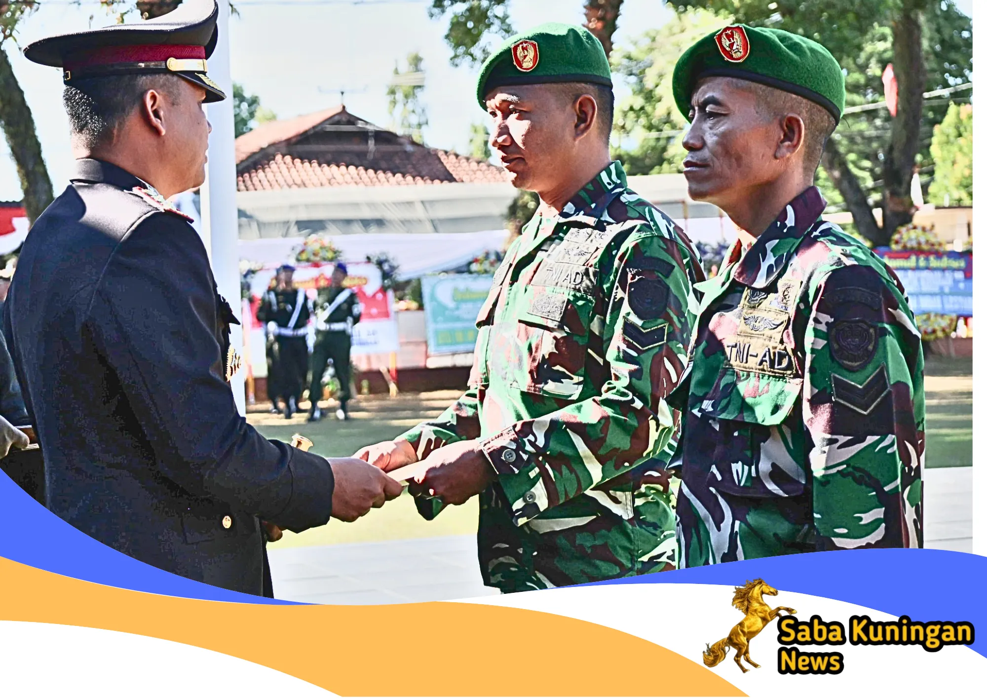 Peran Ungkap Illegal Logging di TNGC, Dua Babinsa Kodim 0615/kng’Kapolres Berikan Penghargaan