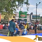 Ratusan Warga Padati Taman Kota Kuningan Nobar Final PESIK, Meski Kalah Tetap Lolos ke Liga 3