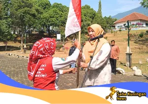 Pemasangan 10.001 Bendera Merah Putih ke-11, Wabup Tuti: Tanamkan Cinta Tanah Air kepada Generasi Muda