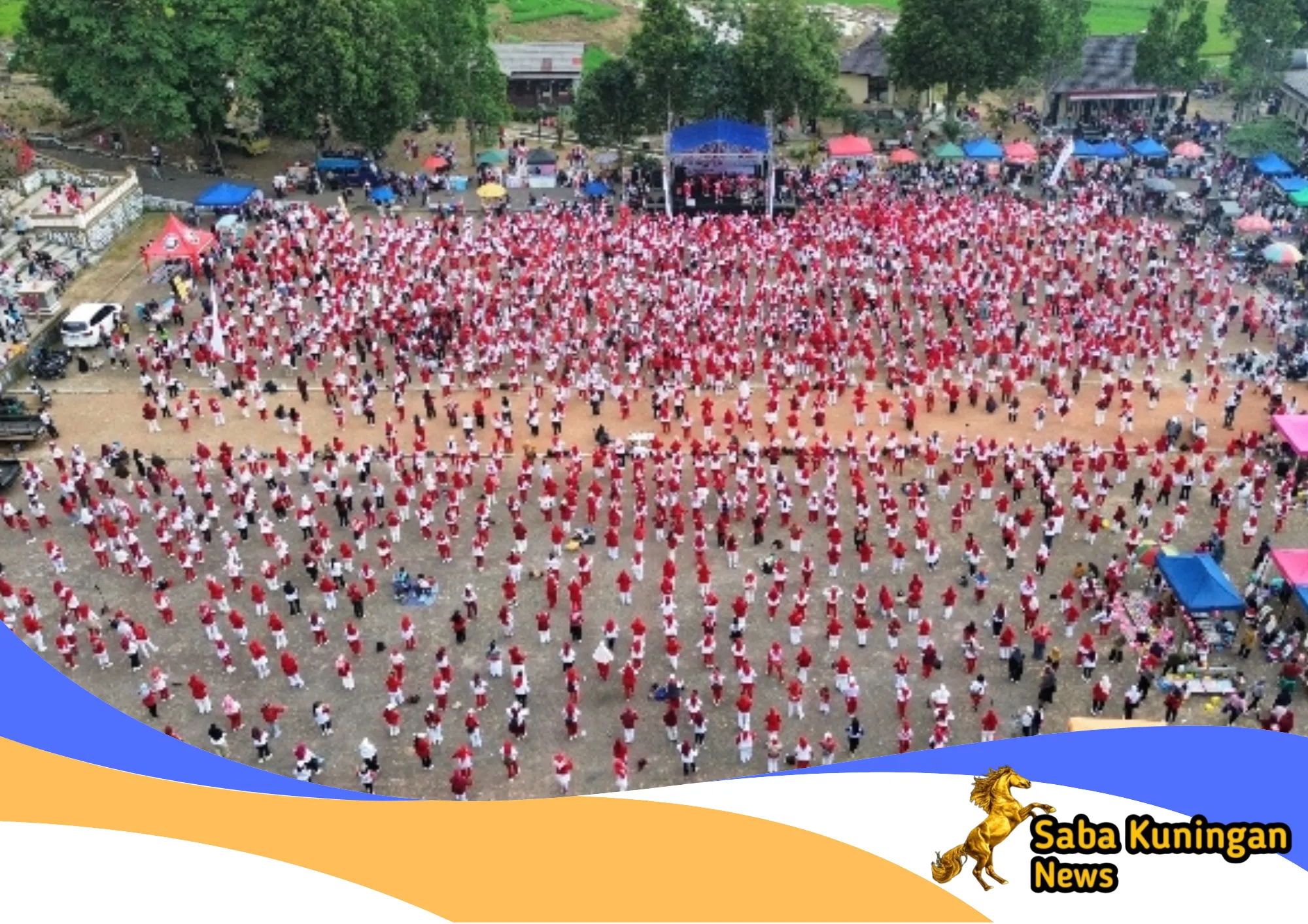 Ribuan Warga Meriahkan Senam Kemerdekaan Merah Putih di OSG, Semarakkan HUT RI ke-81