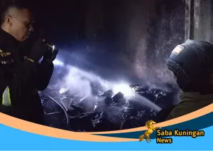 Bangunan Eks Depag di Taman Kota Kuningan Hangus Terbakar, Damkar Berhasil Padamkan Api dalam 1 Jam 2 Menit